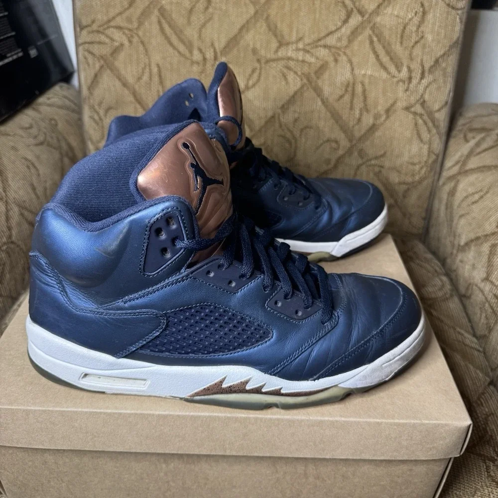 Size 11.5 - Air Jordan 5 Retro Bronze Navy White‎ (136027-416) No Box
